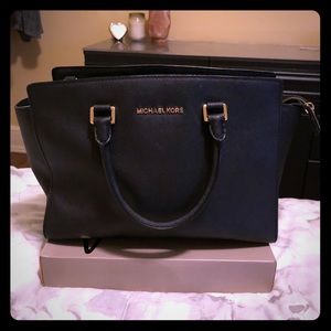Michael Kors Selma large leather satchel
